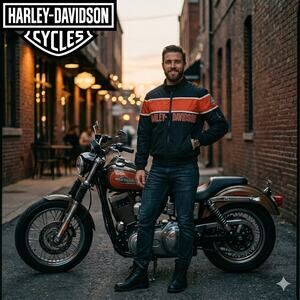 Vintage Harley-Davidson Racing Bomber Jacket L